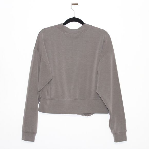 Club Monaco Twist Detail Taupe Blouse Top Size Large - Picture 4 of 5